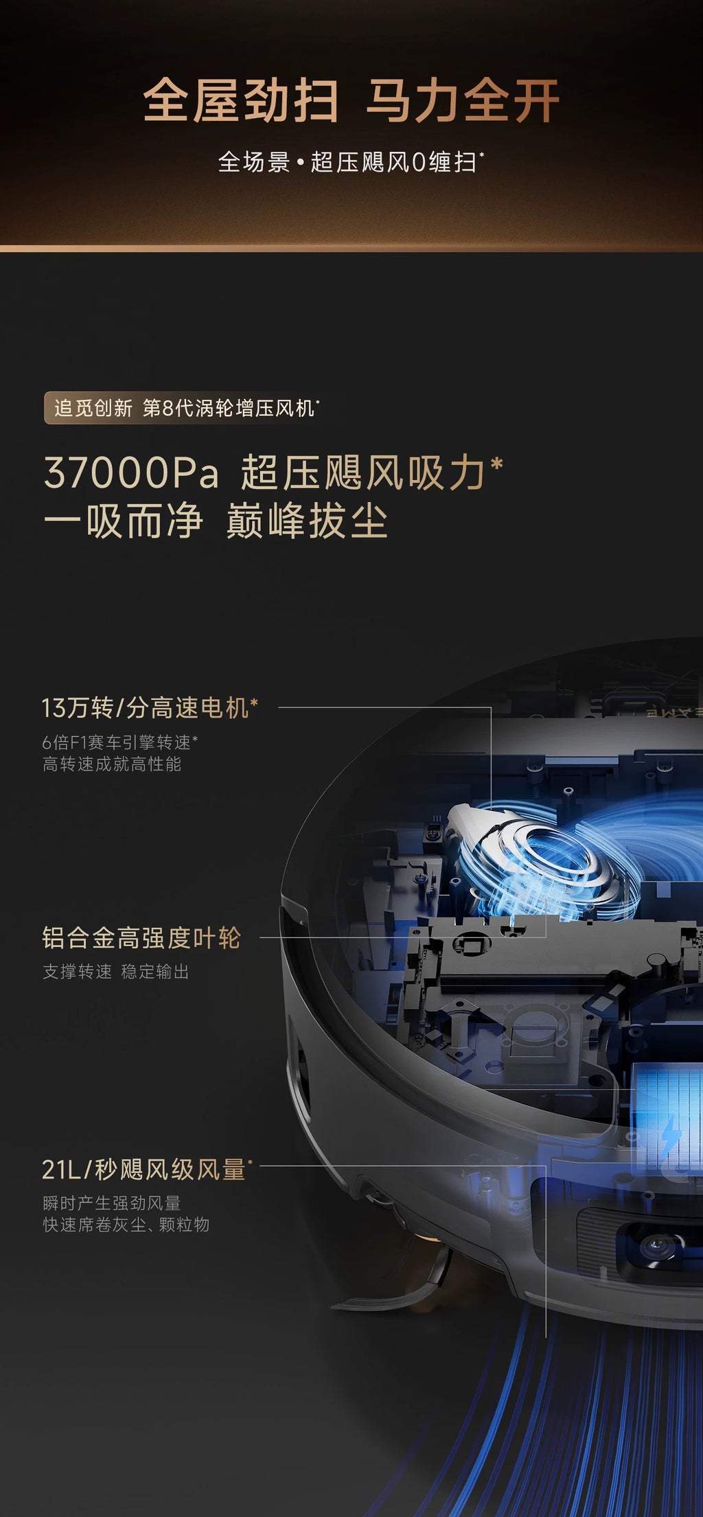 追觅蒸汽扫地机器人X60Pro Steam滚筒180℃灭菌溶污洗地