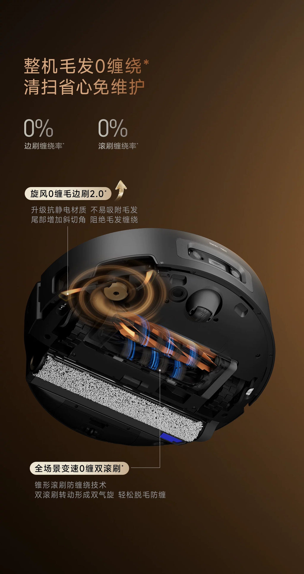 追觅蒸汽扫地机器人X60Pro Steam滚筒180℃灭菌溶污洗地