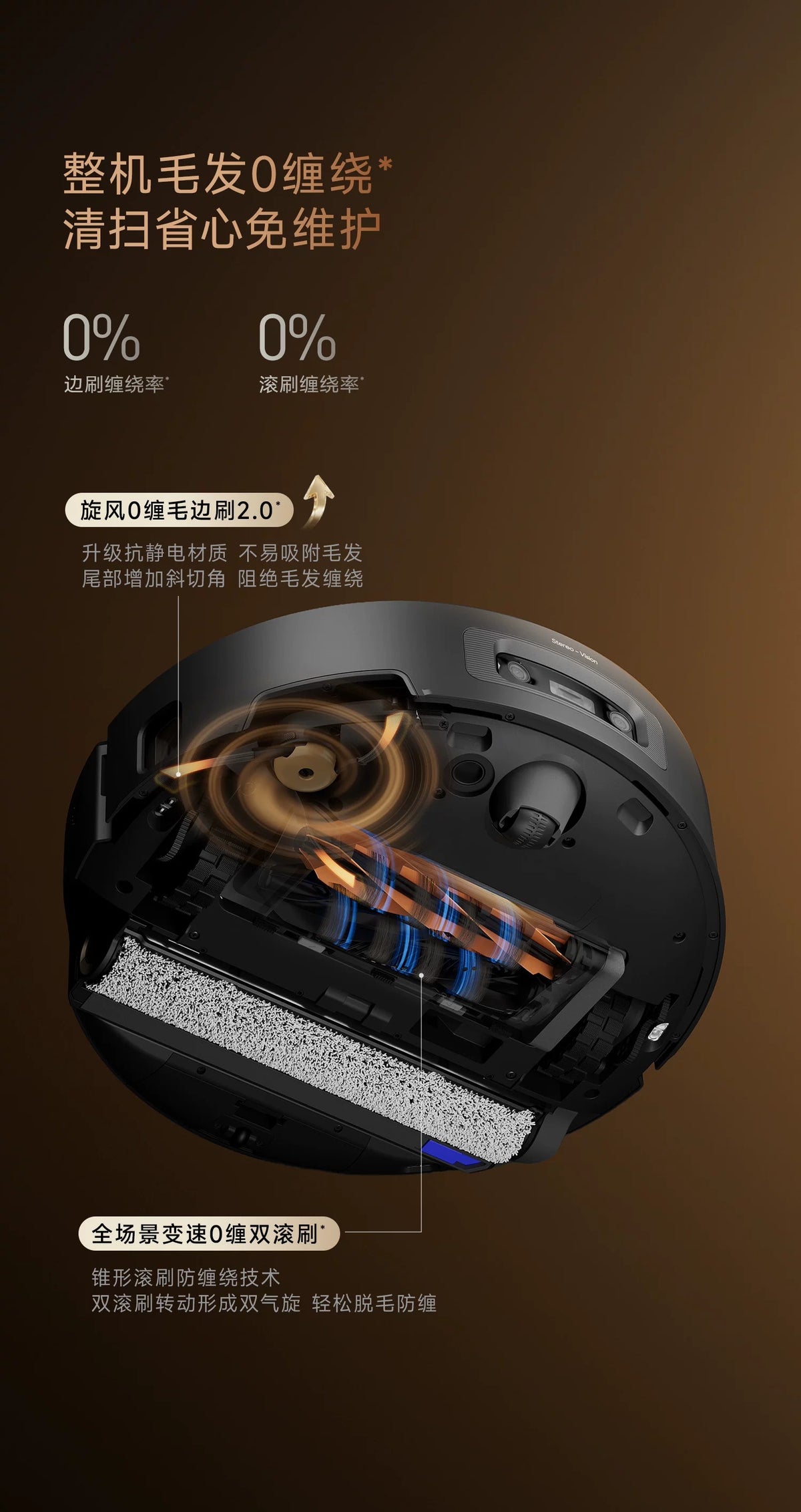追觅蒸汽扫地机器人X60Pro Steam滚筒180℃灭菌溶污洗地